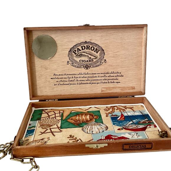 Padron Vintage Handmade Cigar Box Purse ONE OF A KIND - Picture 5 of 10
